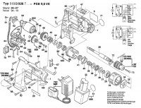 Bosch 0 603 926 727 Psb 9,6 Ve Cordless Impact Drill 9.6 V / Eu Spare Parts